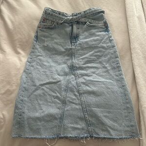 Midi denim skirt